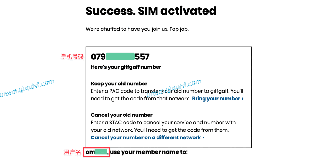 英国实体 SIM 卡 giffgaff 激活使用教程 图片